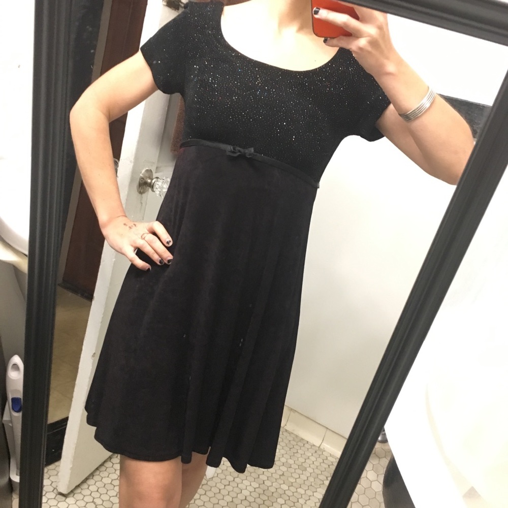 Vintage NYE dress with glittery top